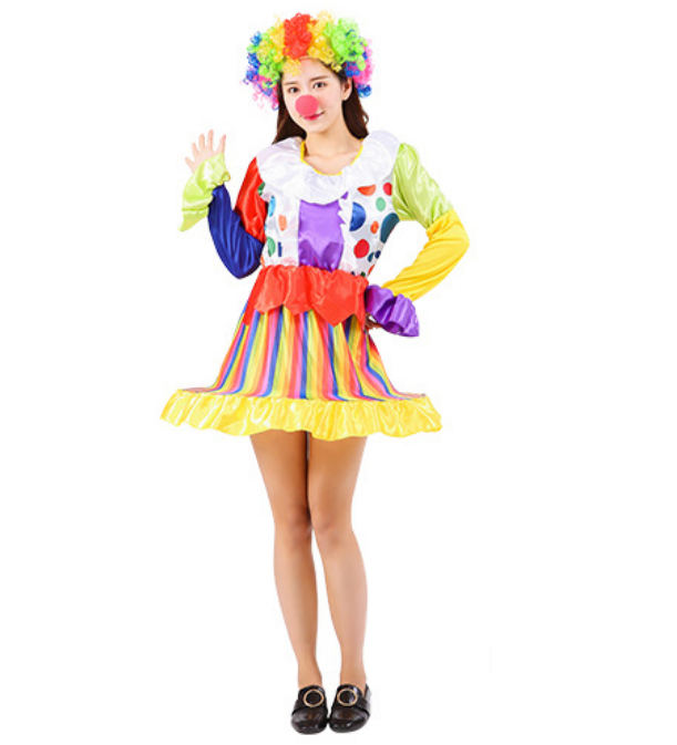 2024 New Circus Clown Set - 'JOKER' Theme, Female, Colorful, Perfect for All Kinds of Celebrations and Parties