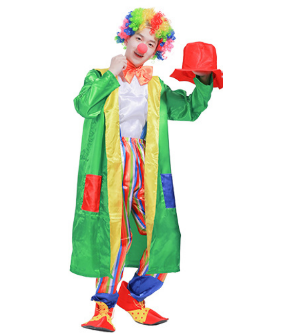 2024 New Circus Clown Set - 'JOKER' Theme, Male, Colorful, Perfect for All Kinds of Celebrations and Parties