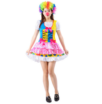 2024 New Circus Clown Set - 'JOKER' Theme, Female, Colorful, Perfect for All Kinds of Celebrations and Parties