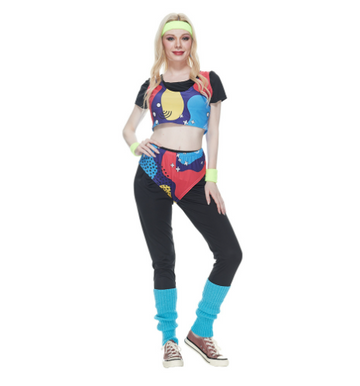 2024' Halloween 80s Retro Disco Hip-hop Sports Suit, Dance Wear