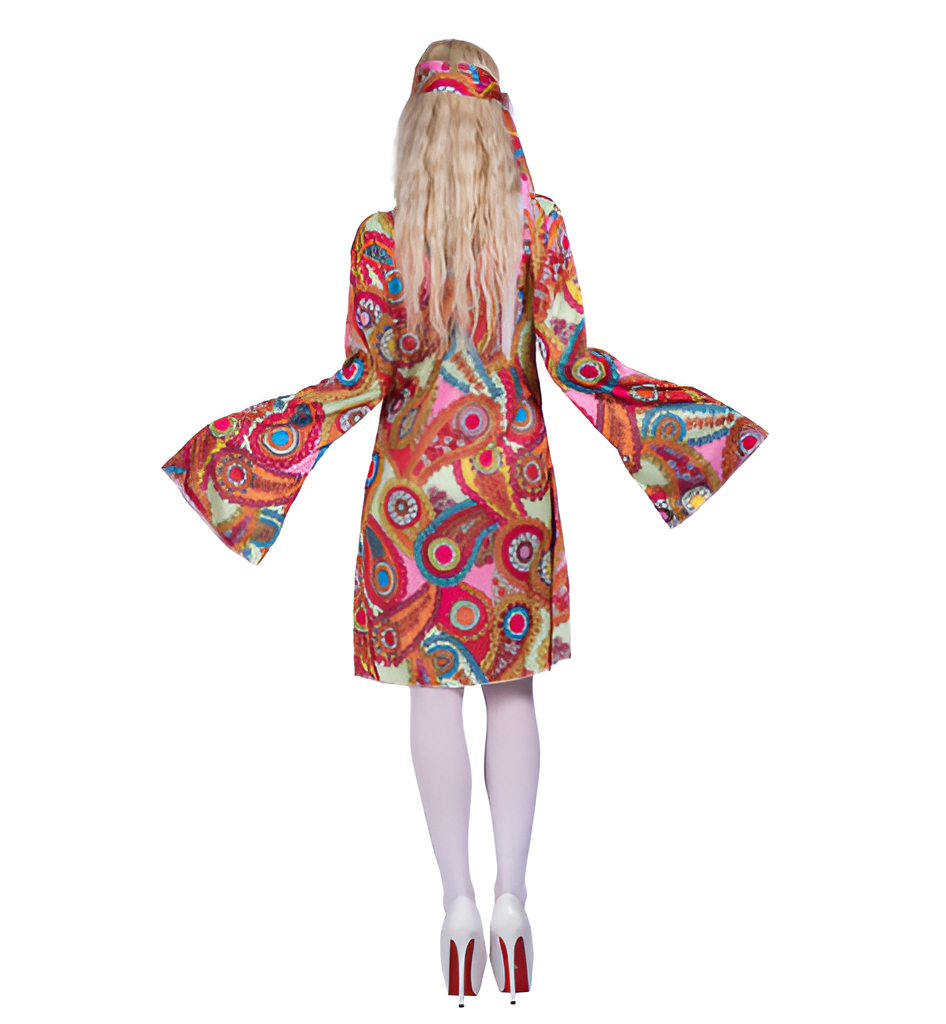 2024 Halloween Holiday Party Costume, Hippie Skirt Suit, Floral Cosplay Costume