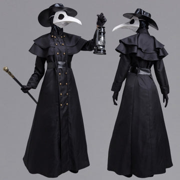 Halloween Adult Medieval Steampunk Style European and American Plague Doctor Costume Crow Long Beak Birdman Costume