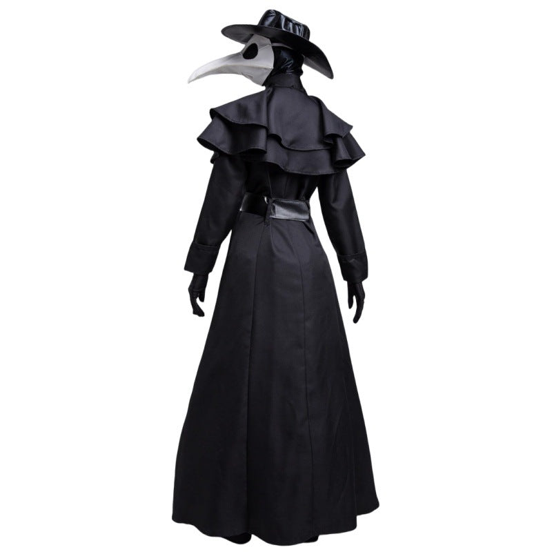 Halloween Adult Medieval Steampunk Style European and American Plague Doctor Costume Crow Long Beak Birdman Costume