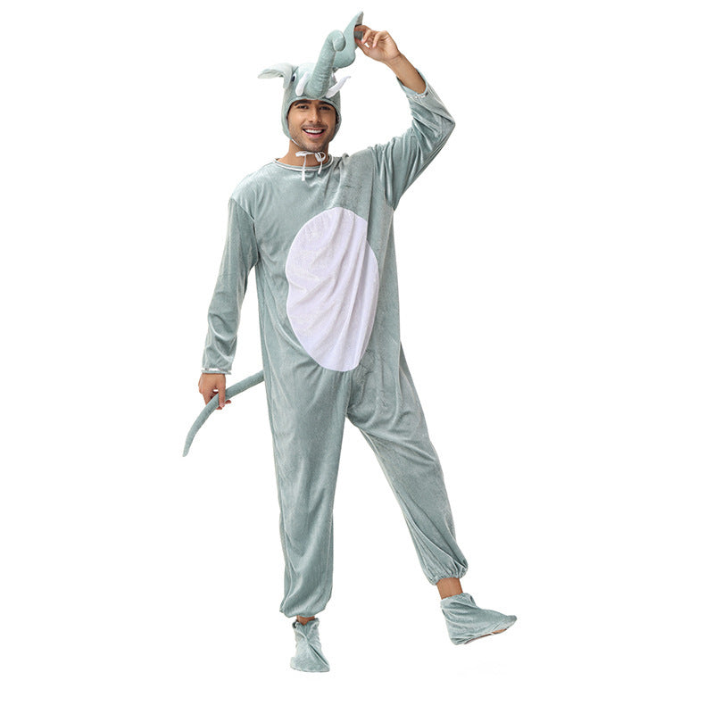 Halloween cos clothes elephant thickened jumpsuit