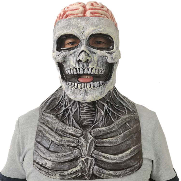 Mask of Skeleton - Realistic Skull and Brain Costume Mask